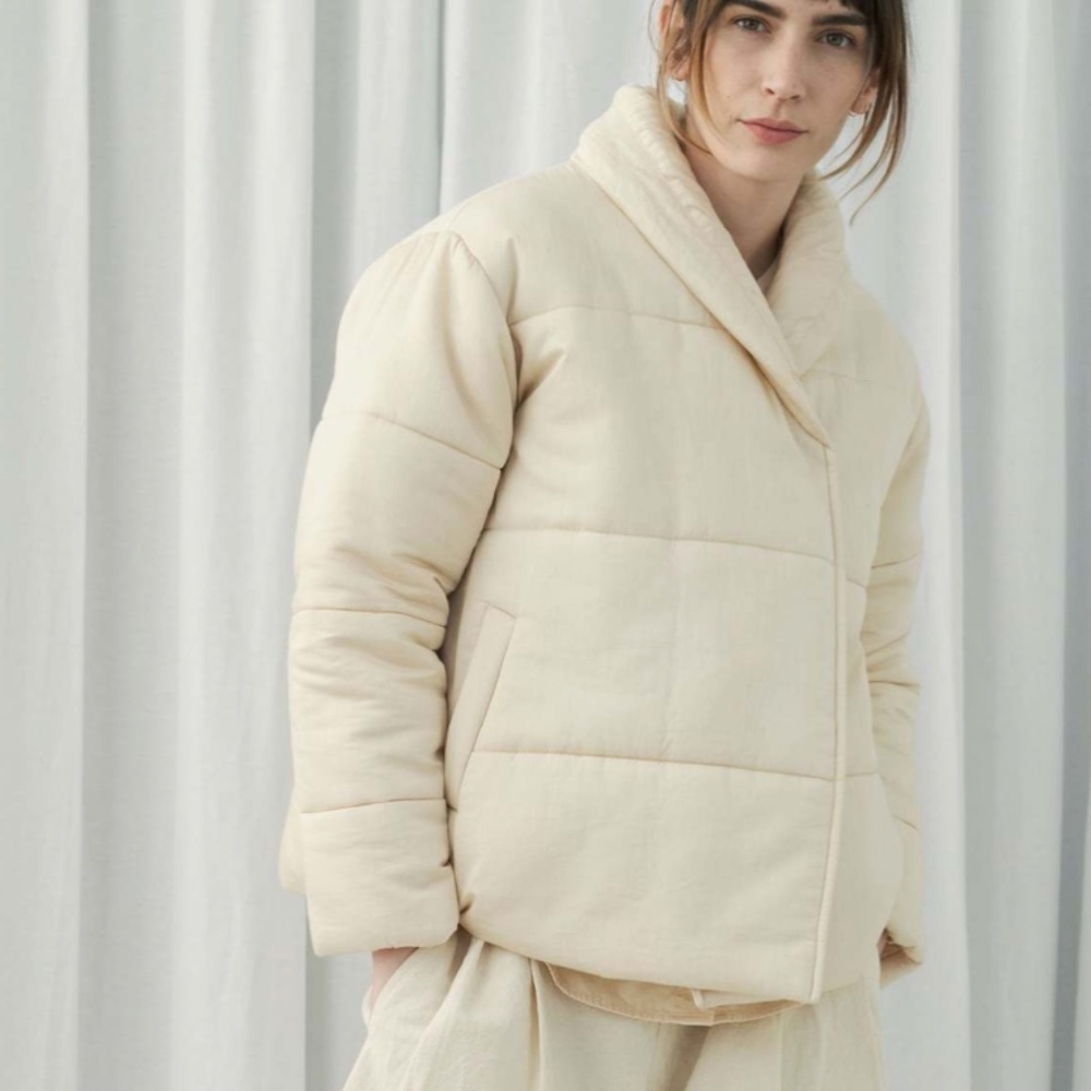 Micaela Greg Puffer Jacket in Cream